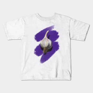 Garlic on purple Kids T-Shirt